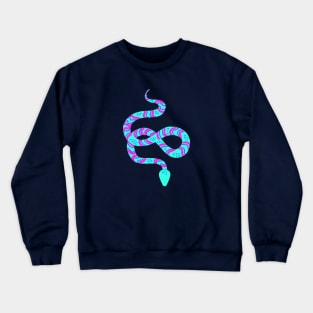 Neon Snakes on Pink Crewneck Sweatshirt